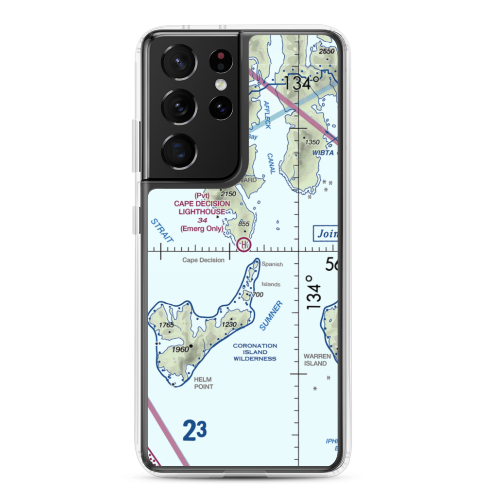 Cape Decision C. G. Heliport (CDE) VFR Sectional Samsung Case Samsung Galaxy S21 Ultra model shown