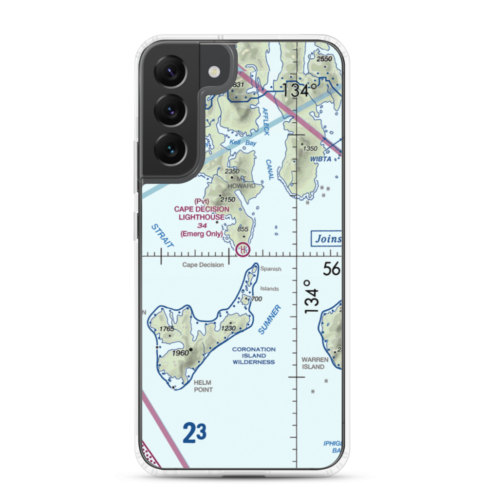 Cape Decision C. G. Heliport (CDE) VFR Sectional Samsung Case Samsung Galaxy S22 Plus model shown