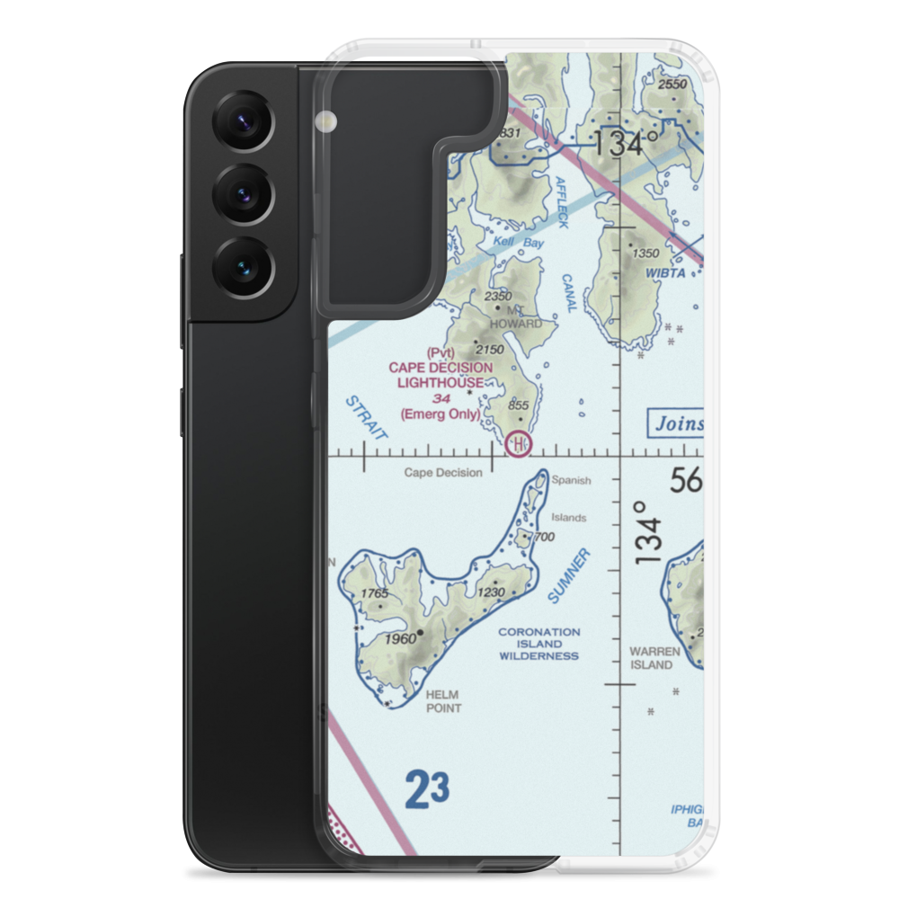 Cape Decision C. G. Heliport (CDE) VFR Sectional Samsung Case Samsung Galaxy S22 Plus model shown