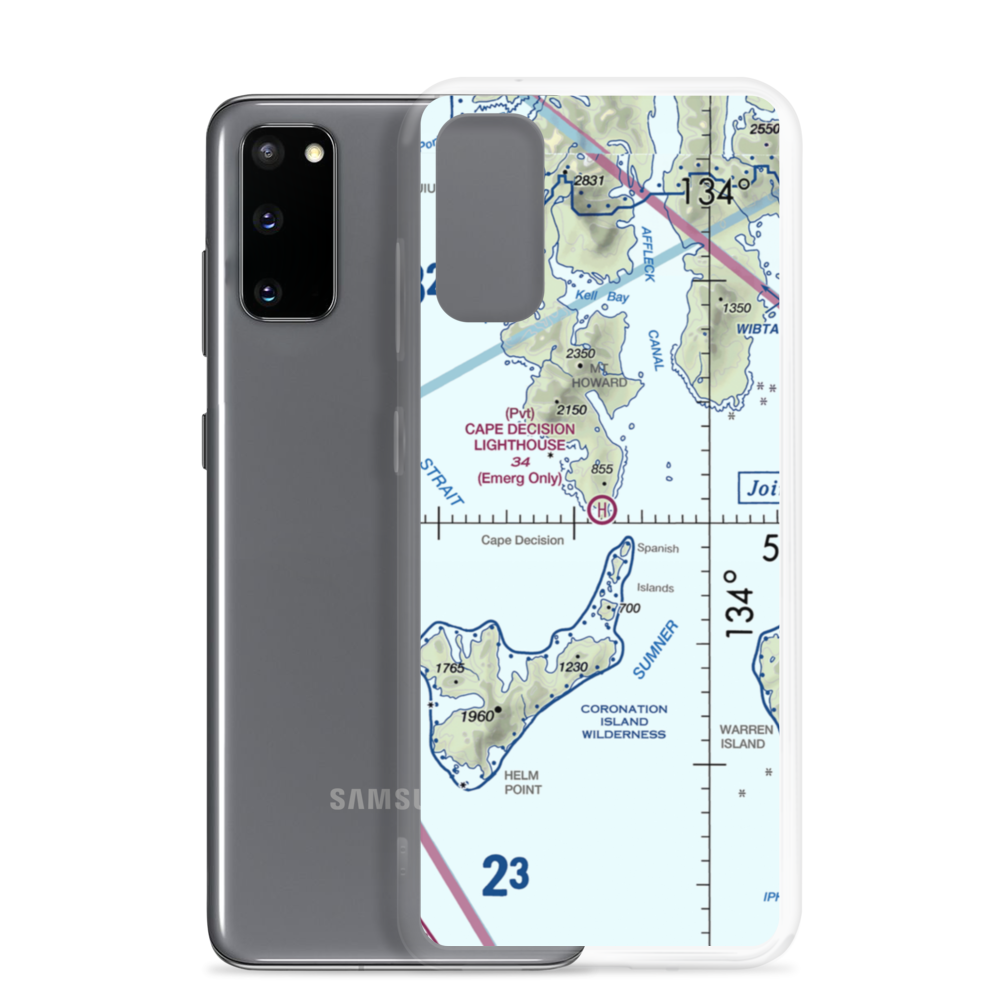 Cape Decision C. G. Heliport (CDE) VFR Sectional Samsung Case Samsung Galaxy S20 model shown