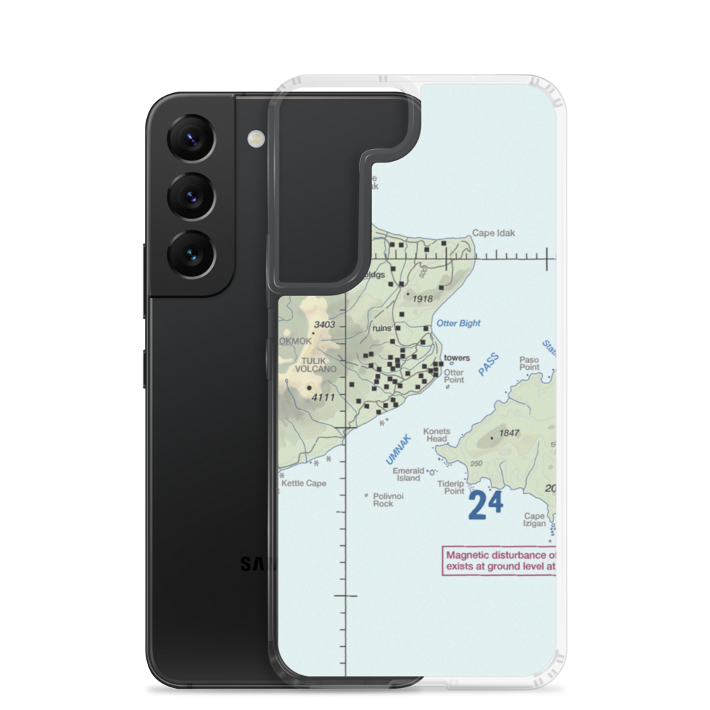 Cape Field at Fort Glenn (US-0256) VFR Sectional Samsung Case Samsung Galaxy S22 model shown