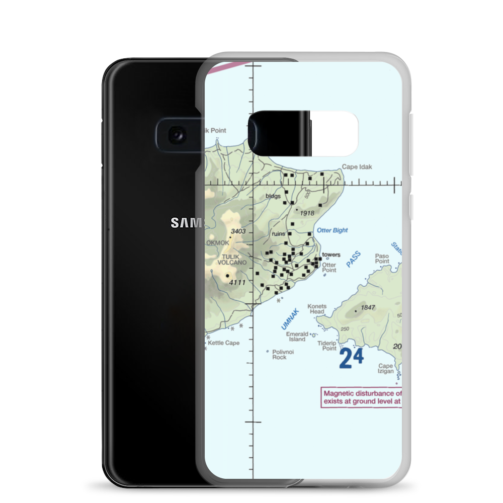 Cape Field at Fort Glenn (US-0256) VFR Sectional Samsung Case Samsung Galaxy S10e model shown