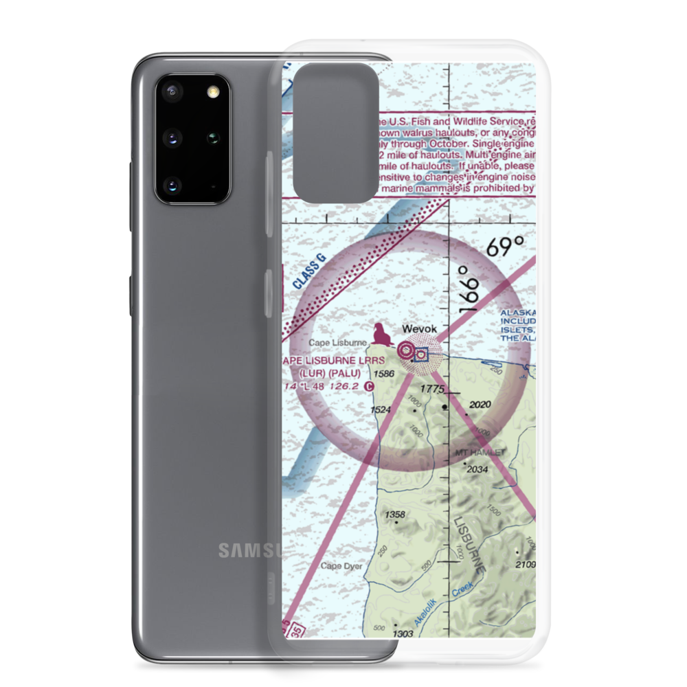 Cape Lisburne LRRS Airport (LUR) VFR Sectional Samsung Case Samsung Galaxy S20 Plus model shown