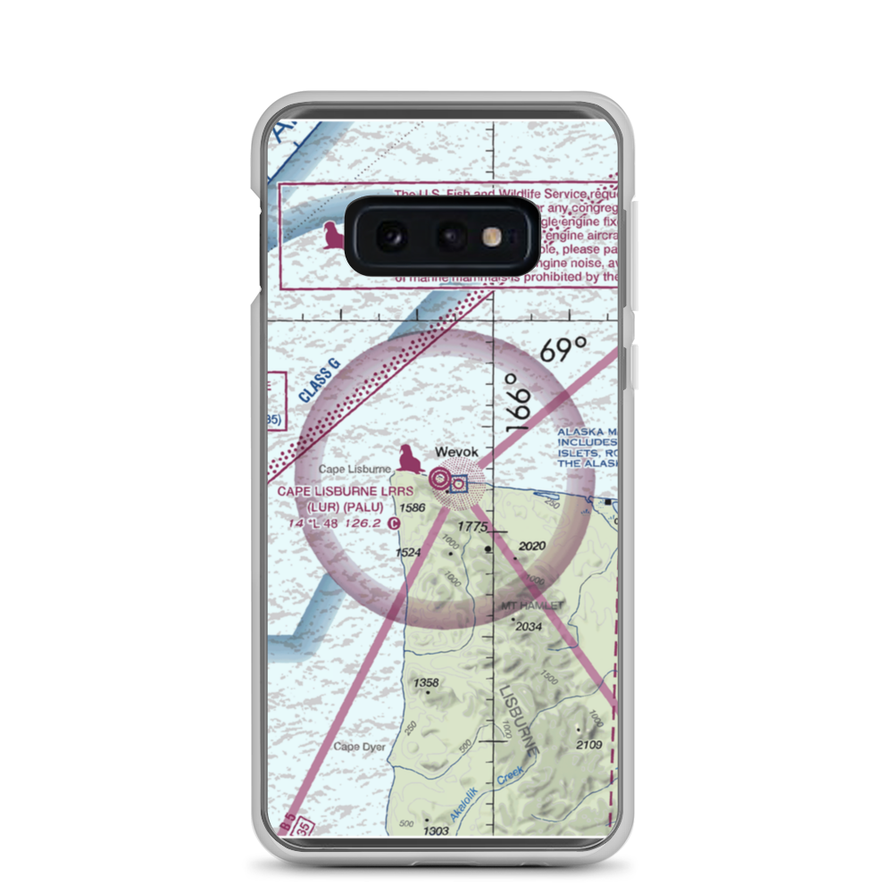 Cape Lisburne LRRS Airport (LUR) VFR Sectional Samsung Case Samsung Galaxy S10e model shown