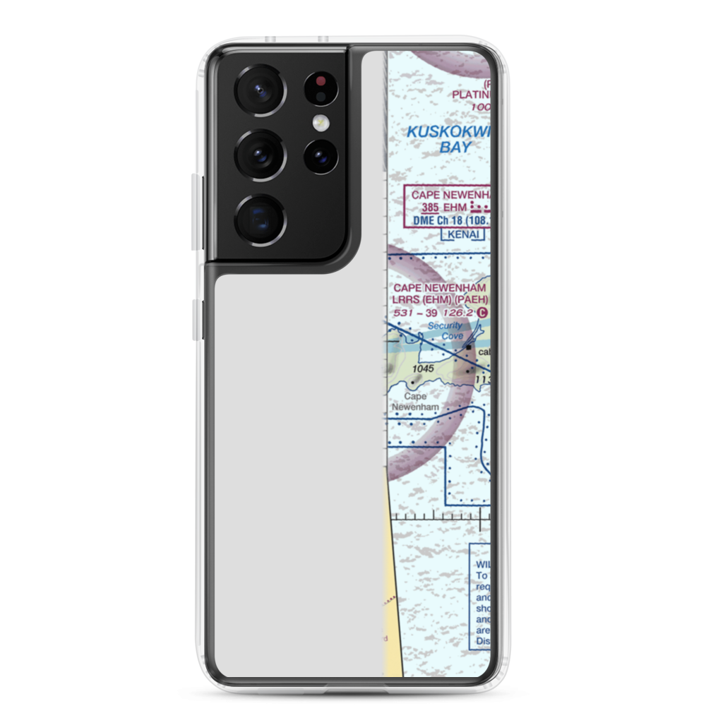 Cape Newenham LRRS Airport (EHM) VFR Sectional Samsung Case Samsung Galaxy S21 Ultra model shown