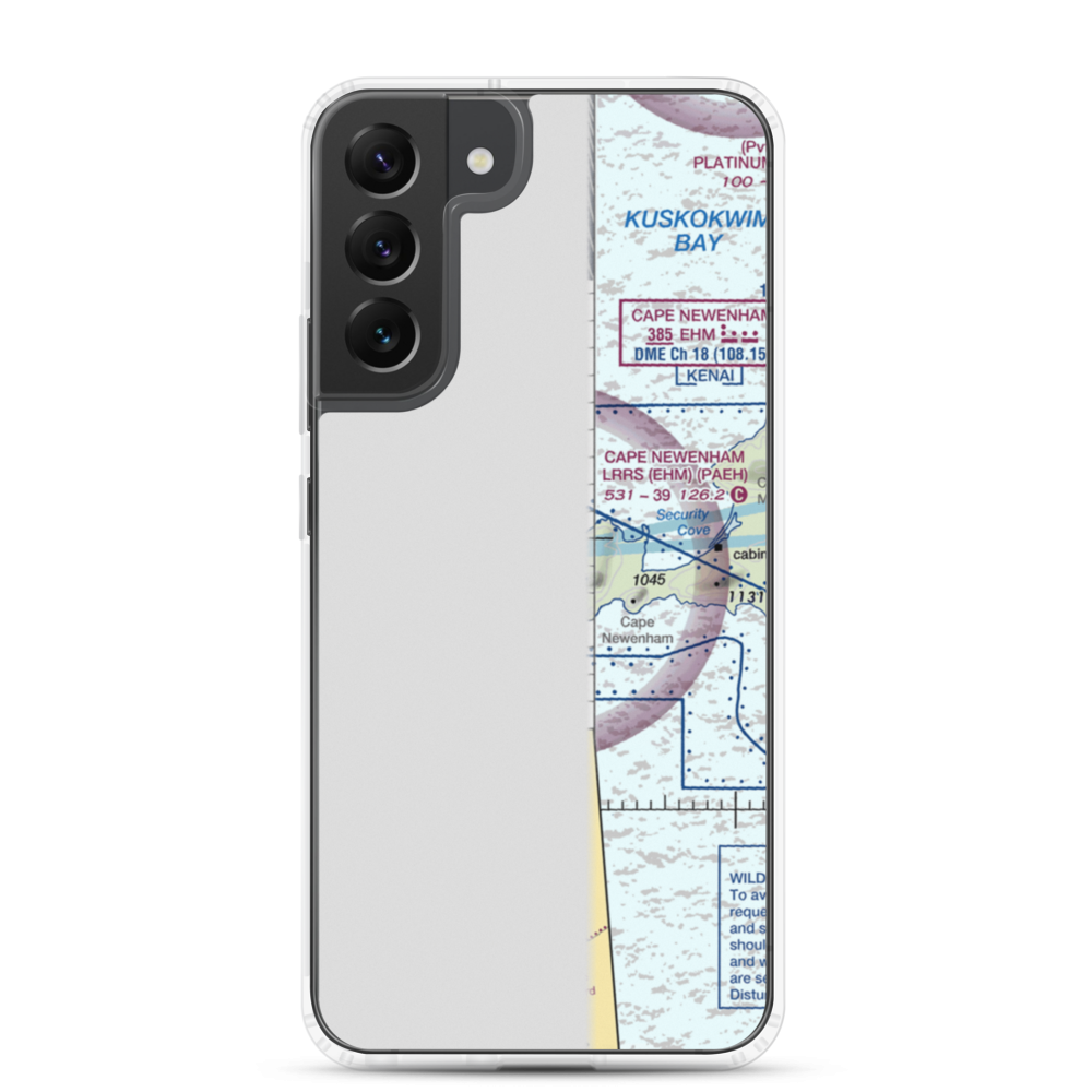 Cape Newenham LRRS Airport (EHM) VFR Sectional Samsung Case Samsung Galaxy S22 Plus model shown