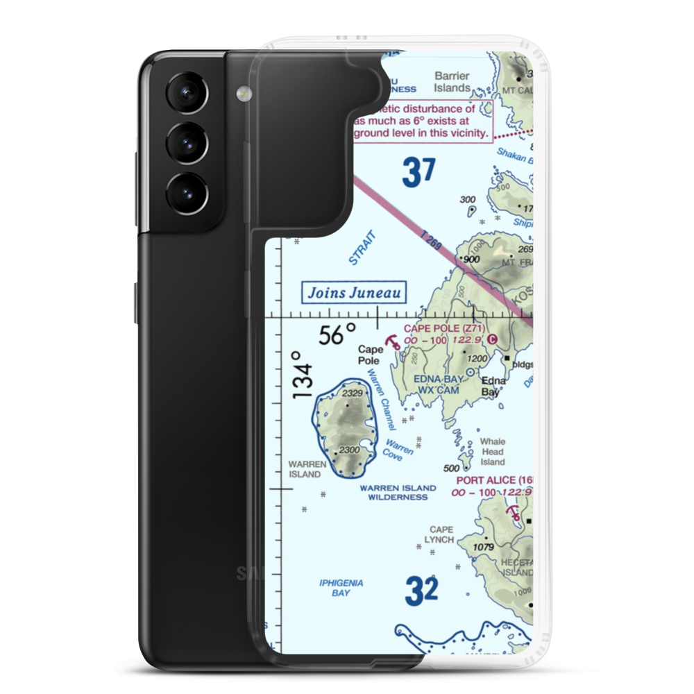 Cape Pole Seaplane Base (Z71) VFR Sectional Samsung Case Samsung Galaxy S21 Plus model shown