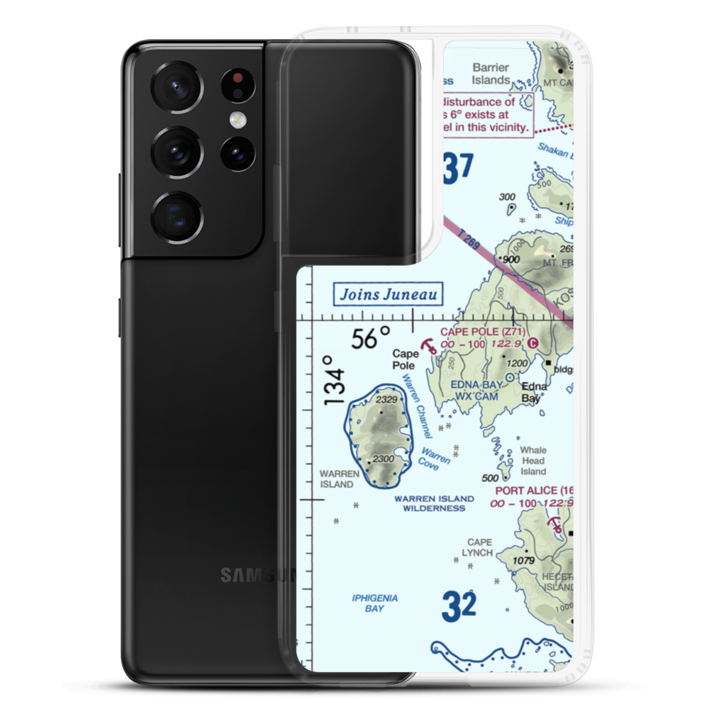 Cape Pole Seaplane Base (Z71) VFR Sectional Samsung Case Samsung Galaxy S21 Ultra model shown