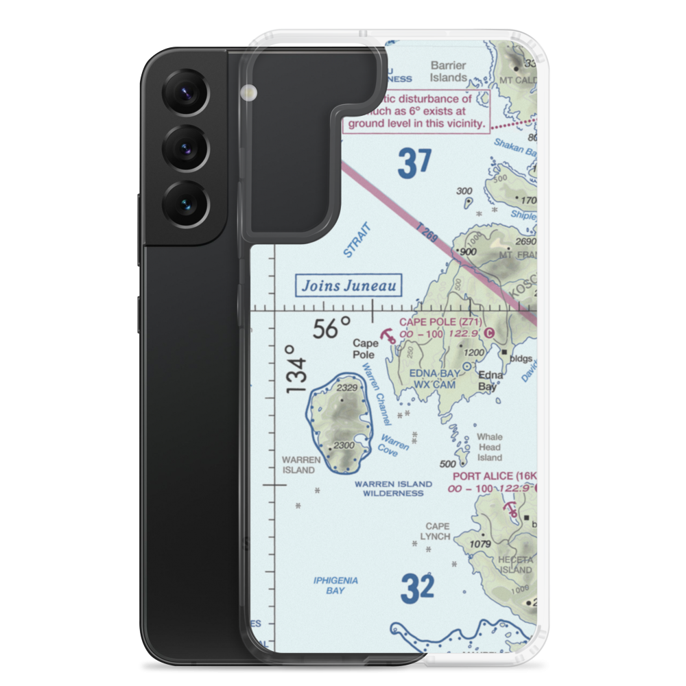 Cape Pole Seaplane Base (Z71) VFR Sectional Samsung Case Samsung Galaxy S22 Plus model shown