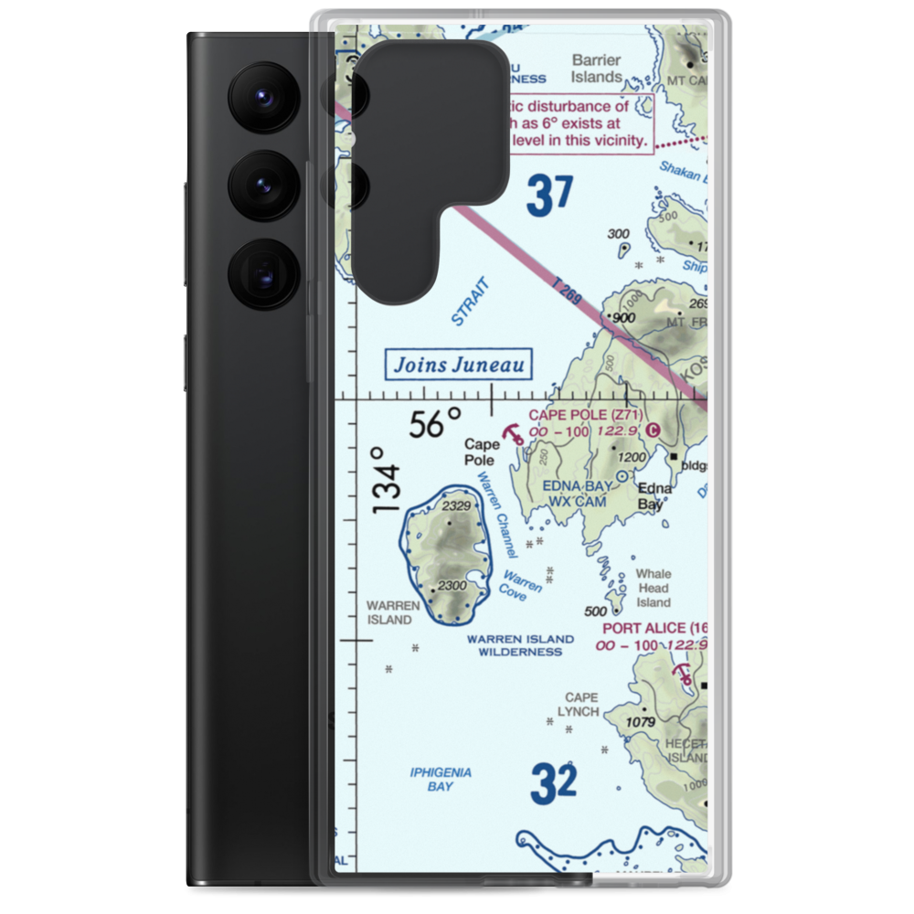 Cape Pole Seaplane Base (Z71) VFR Sectional Samsung Case Samsung Galaxy S22 Ultra model shown