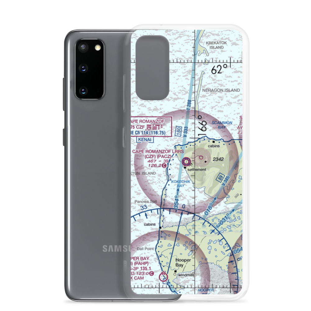 Cape Romanzof LRRS Airport (CZF) VFR Sectional Samsung Case Samsung Galaxy S20 model shown