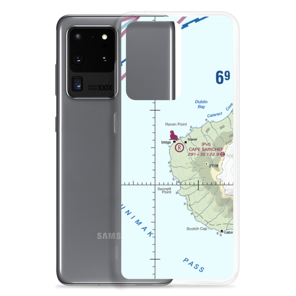 Cape Sarichef Airport (26AK) VFR Sectional Samsung Case Samsung Galaxy S20 Ultra model shown