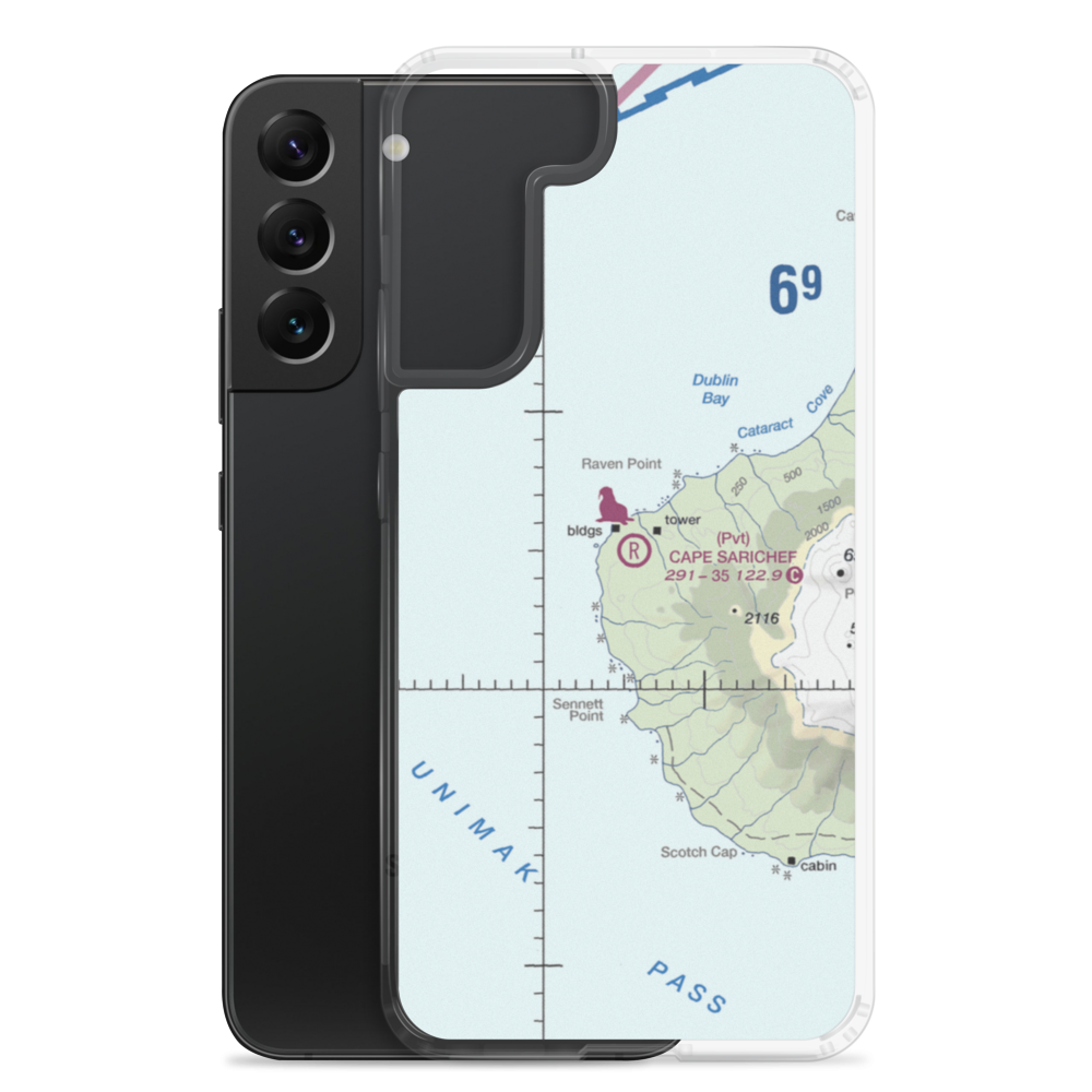 Cape Sarichef Airport (26AK) VFR Sectional Samsung Case Samsung Galaxy S22 Plus model shown
