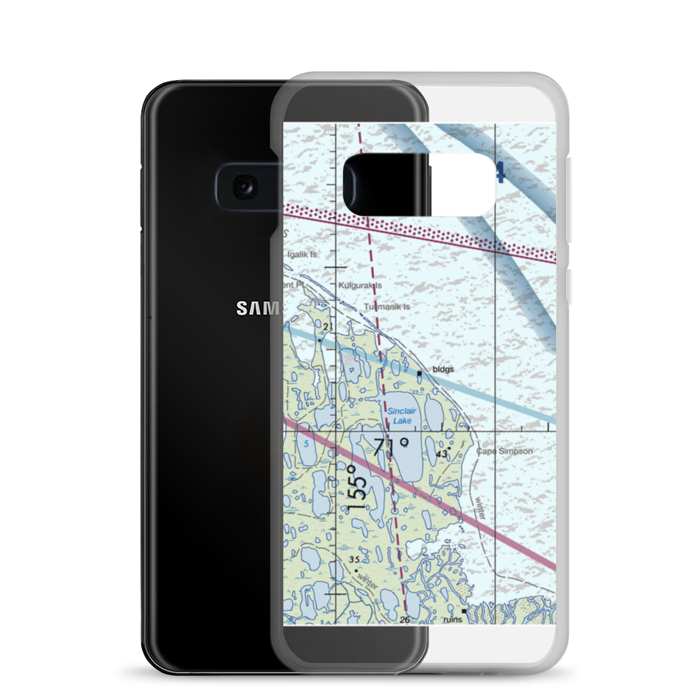 Cape Simpson (A40) VFR Sectional Samsung Case Samsung Galaxy S10e model shown