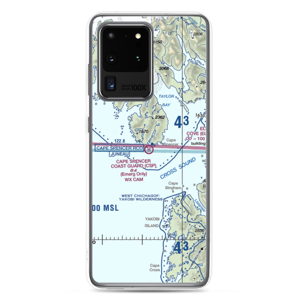 Cape Spencer C.G. Heliport (CSP) VFR Sectional Samsung Case Samsung Galaxy S20 Ultra model shown