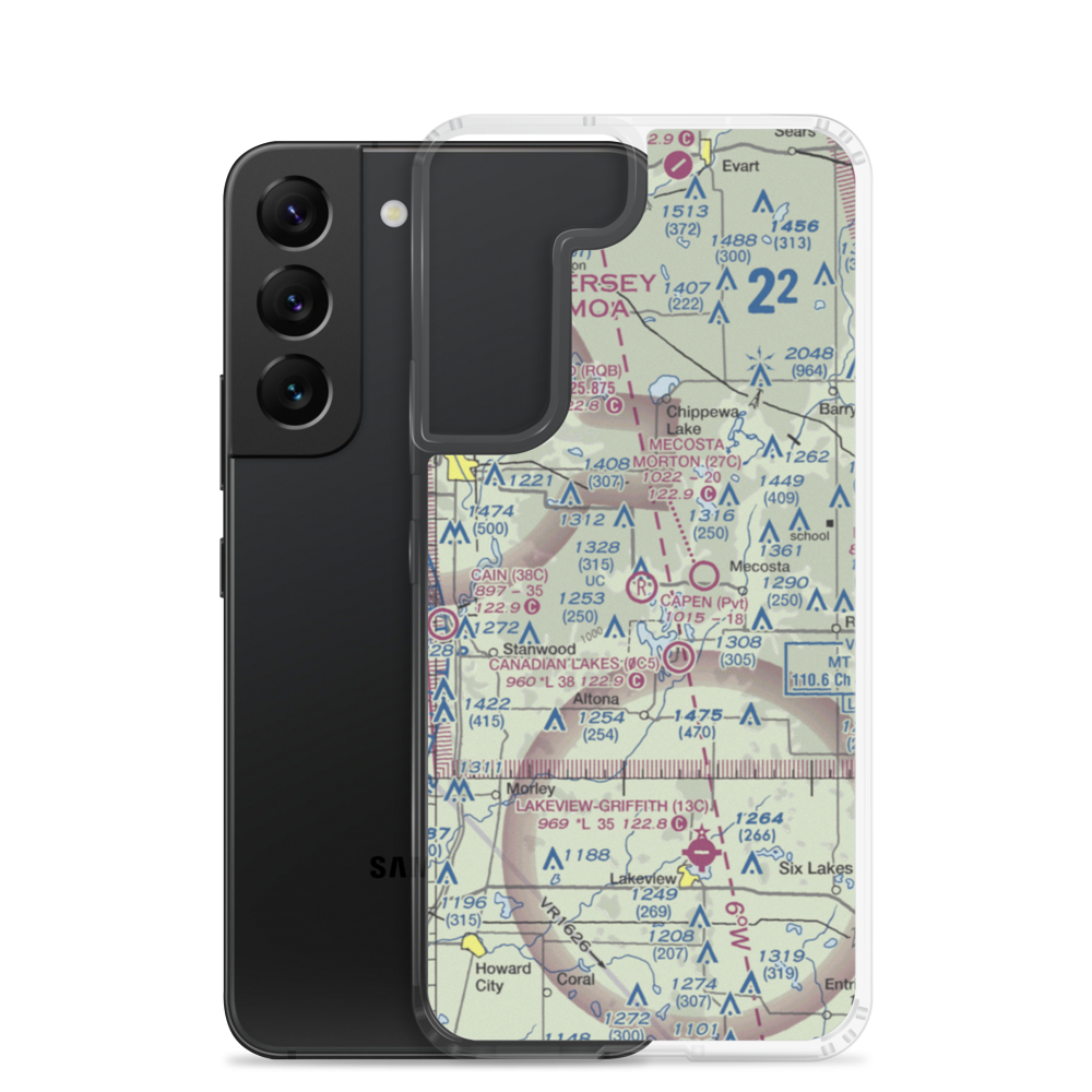 Capen Airport (2MI9) VFR Sectional Samsung Case Samsung Galaxy S22 model shown