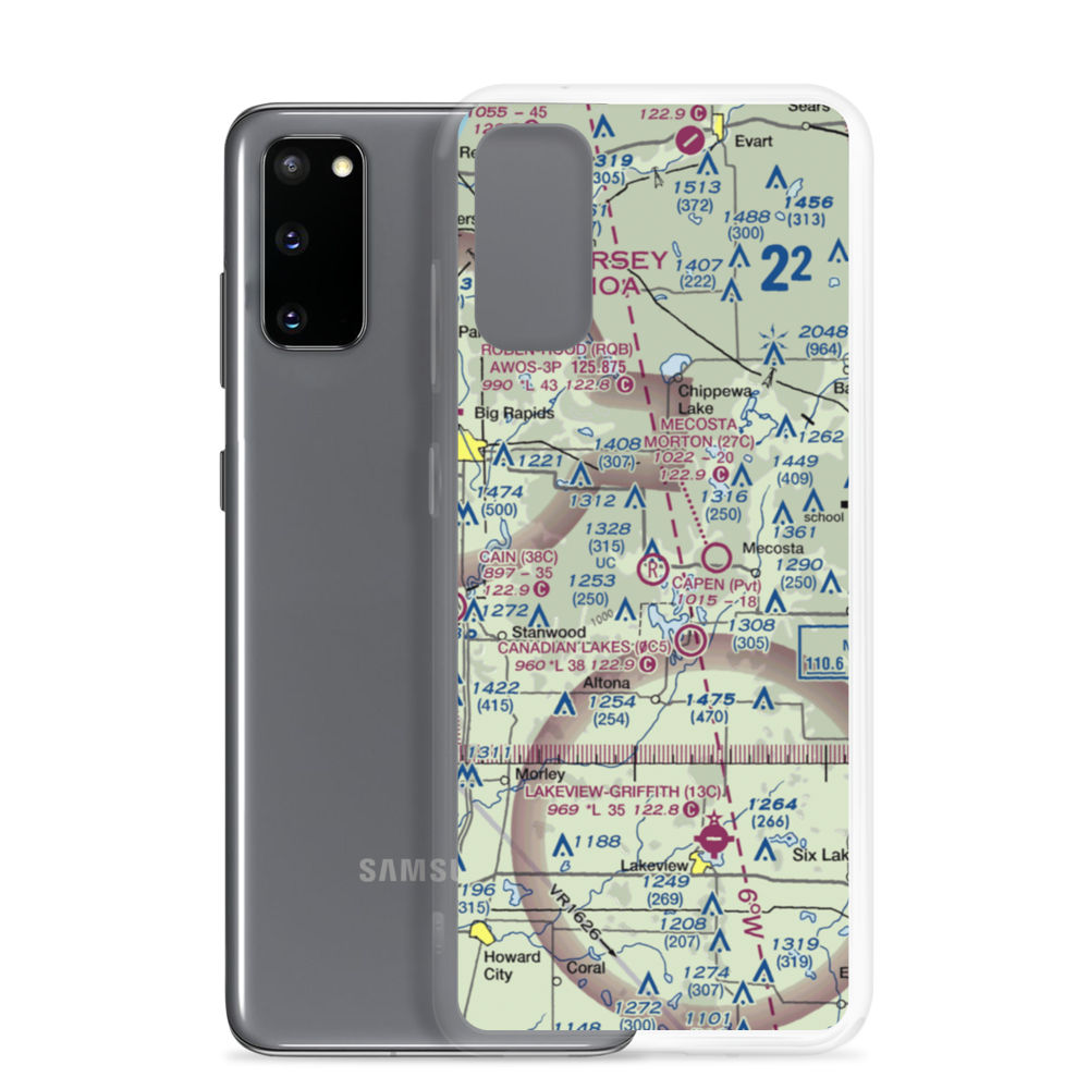 Capen Airport (2MI9) VFR Sectional Samsung Case Samsung Galaxy S20 model shown