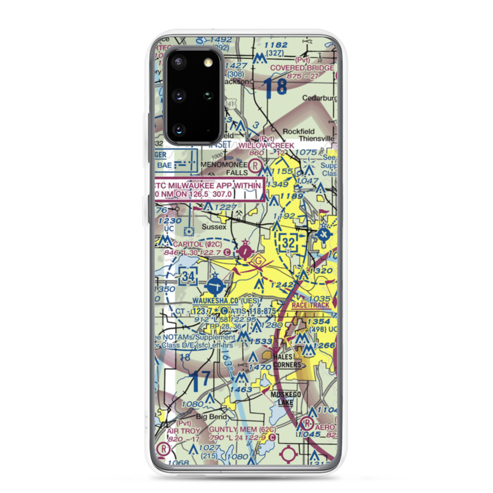 Capitol Airport (02C) VFR Sectional Samsung Case Samsung Galaxy S20 Plus model shown