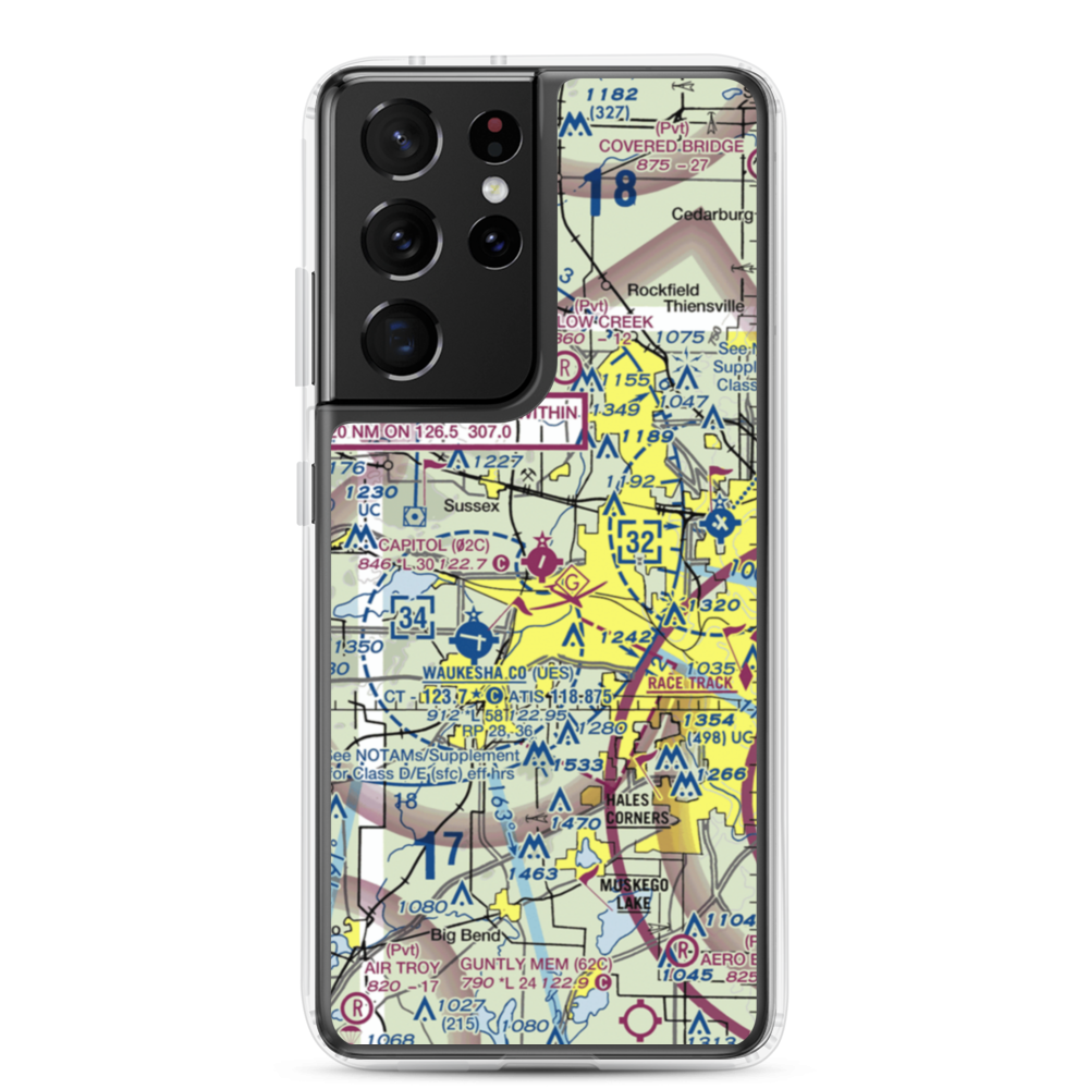 Capitol Airport (02C) VFR Sectional Samsung Case Samsung Galaxy S21 Ultra model shown