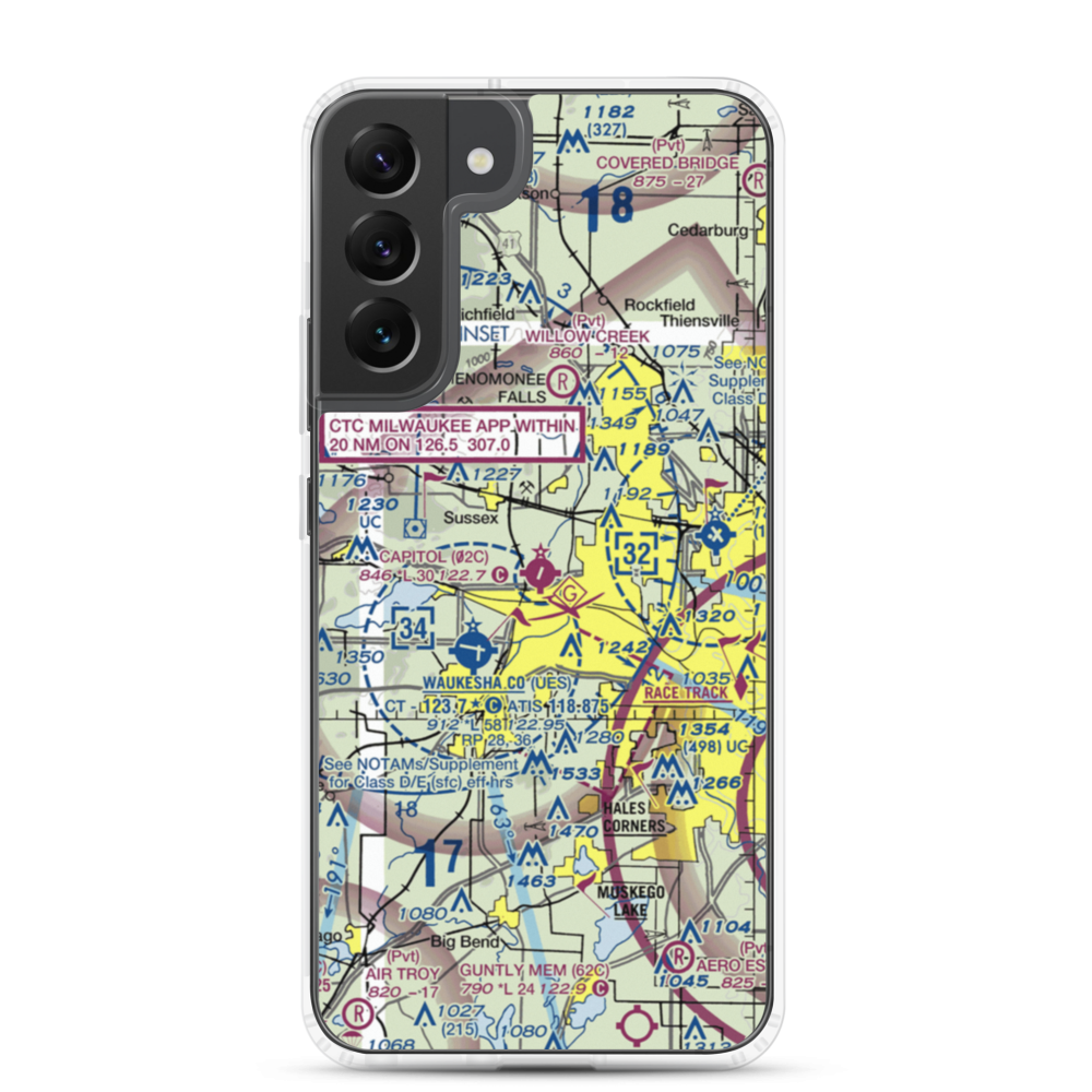 Capitol Airport (02C) VFR Sectional Samsung Case Samsung Galaxy S22 Plus model shown