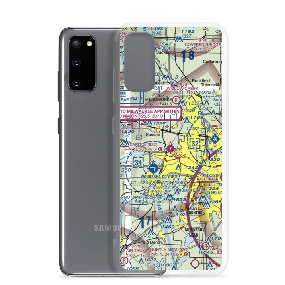 Capitol Airport (02C) VFR Sectional Samsung Case Samsung Galaxy S20 model shown