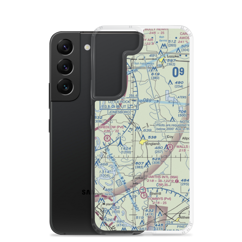 Capps Airport (US-0065) VFR Sectional Samsung Case Samsung Galaxy S22 model shown