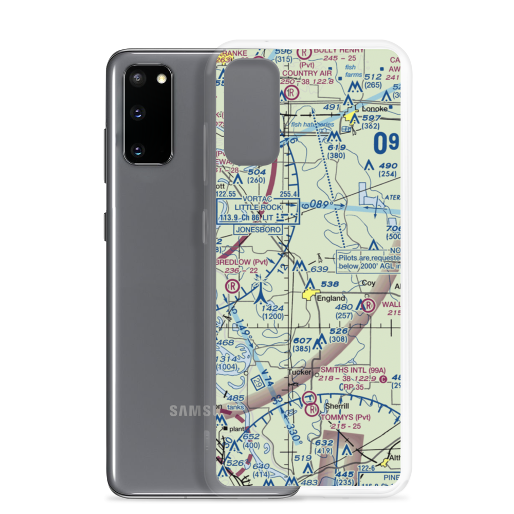 Capps Airport (US-0065) VFR Sectional Samsung Case Samsung Galaxy S20 model shown