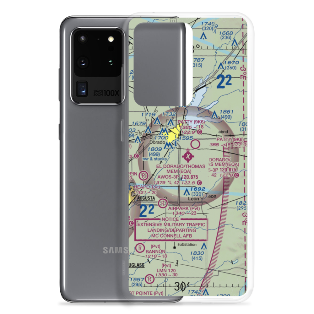 Captain Jack Thomas El Dorado Airport (EQA) VFR Sectional Samsung Case Samsung Galaxy S20 Ultra model shown