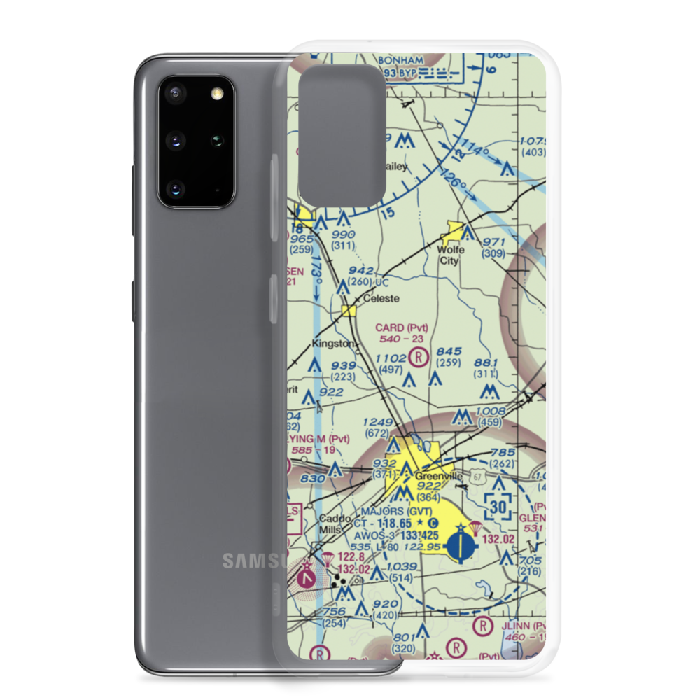 Card Aerodrome (0TX9) VFR Sectional Samsung Case Samsung Galaxy S20 Plus model shown