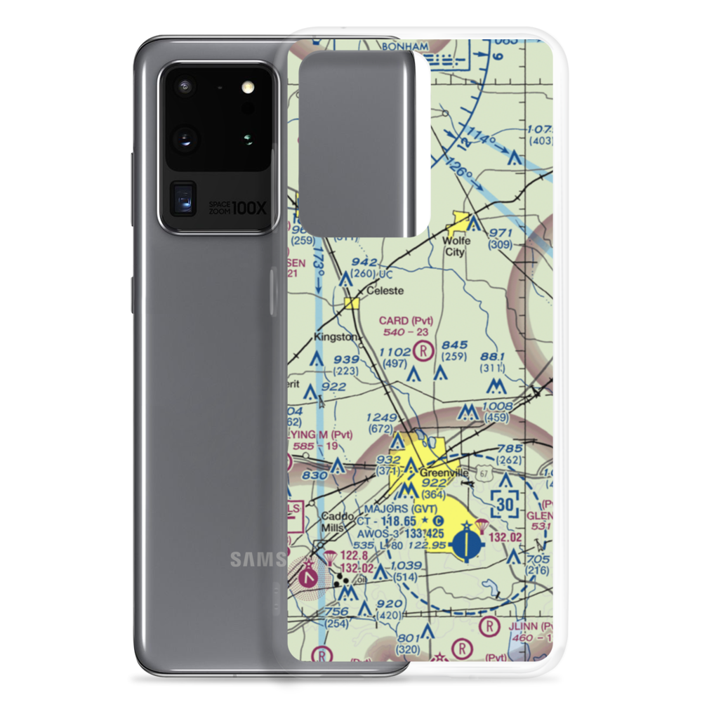 Card Aerodrome (0TX9) VFR Sectional Samsung Case Samsung Galaxy S20 Ultra model shown