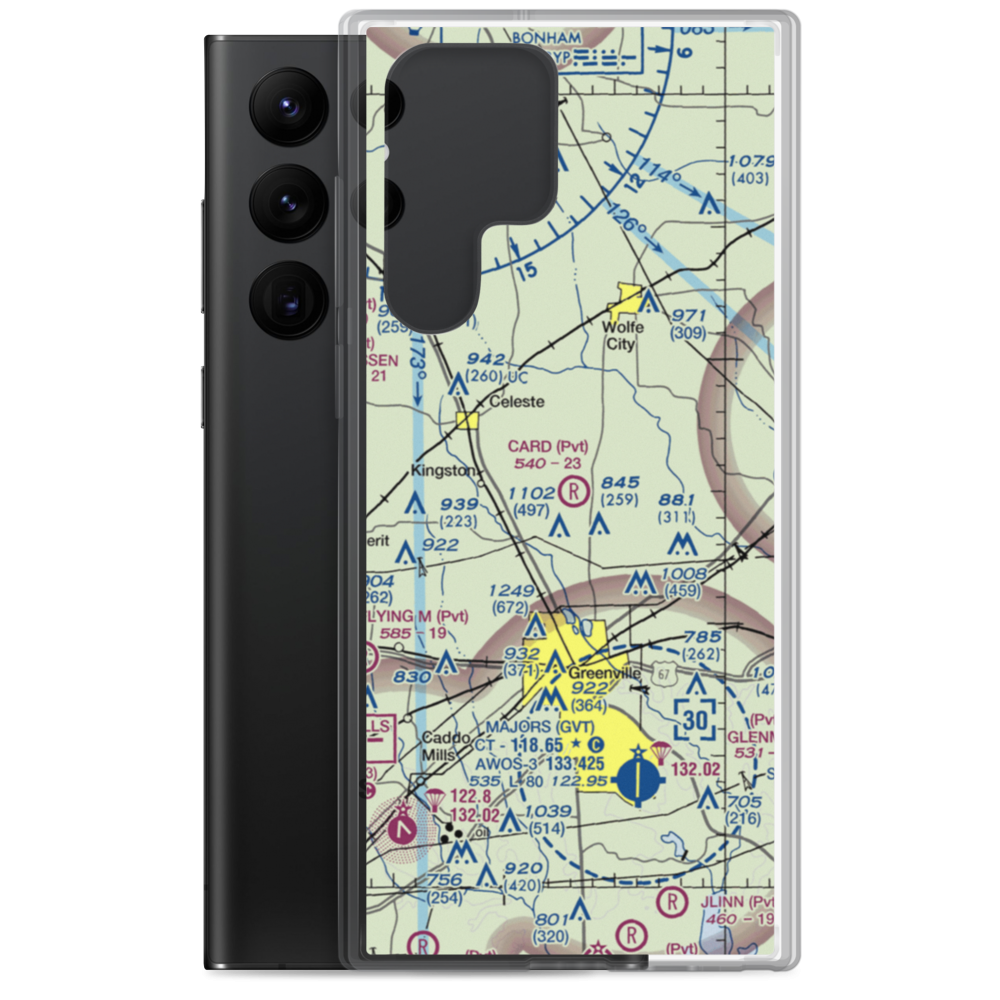 Card Aerodrome (0TX9) VFR Sectional Samsung Case Samsung Galaxy S22 Ultra model shown