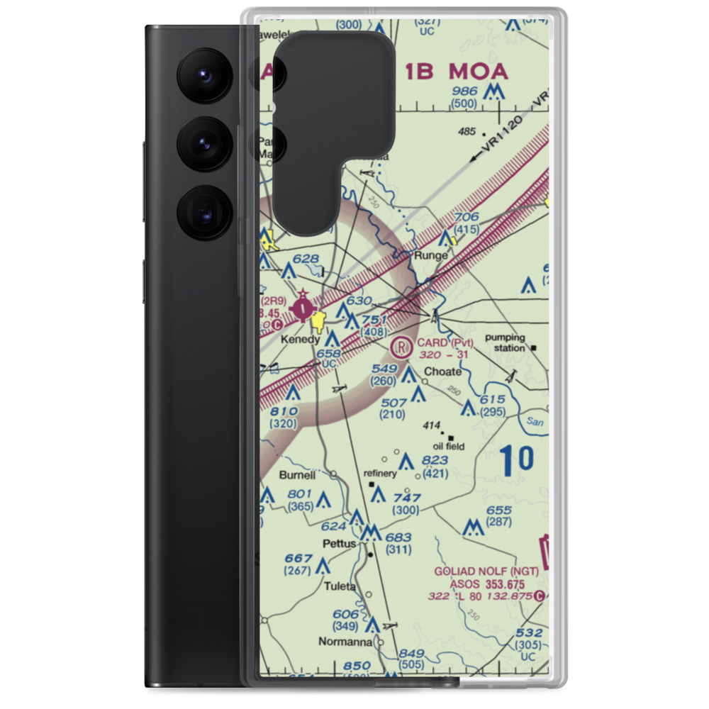 Card Airfield (4XA2) VFR Sectional Samsung Case Samsung Galaxy S22 Ultra model shown