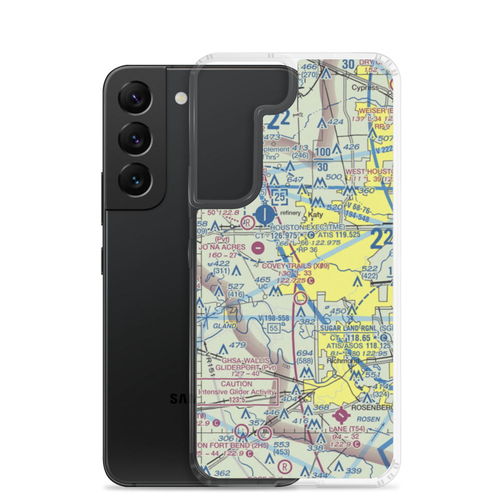 Cardiff Brothers Airport (US-0240) VFR Sectional Samsung Case Samsung Galaxy S22 model shown