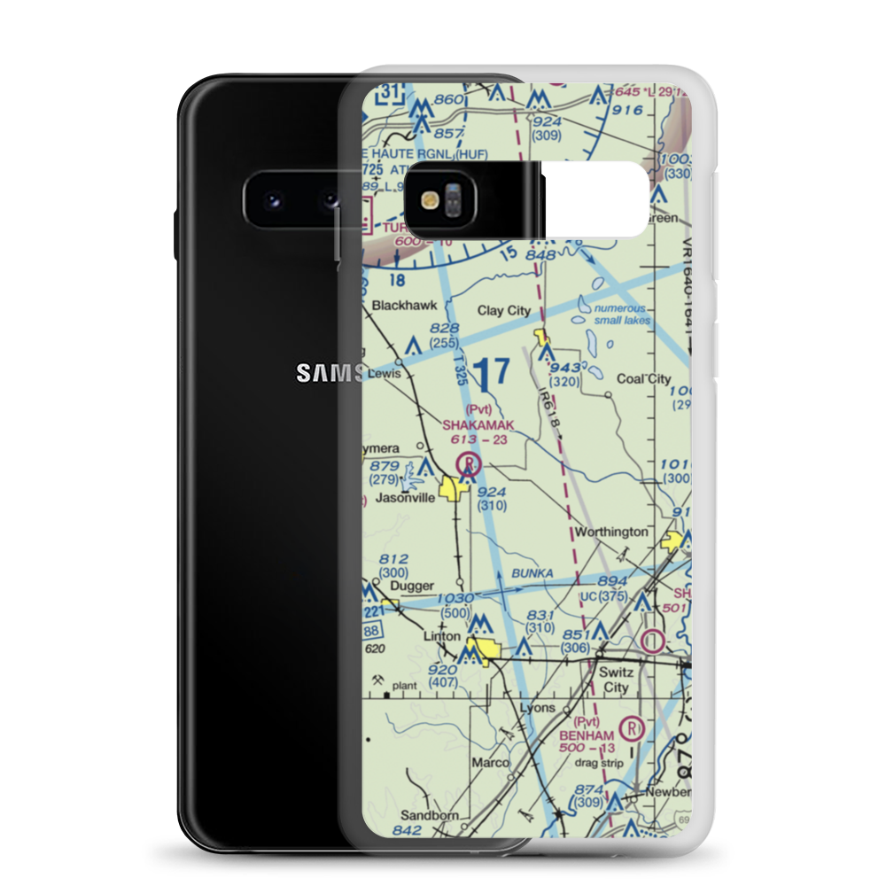 Careferre Acres Airport (8II1) VFR Sectional Samsung Case Samsung Galaxy S10 model shown