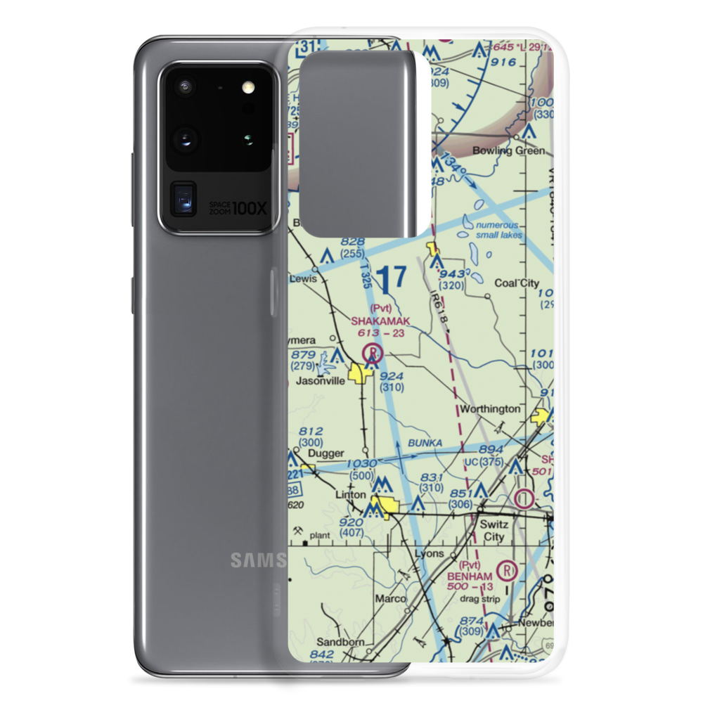 Careferre Acres Airport (8II1) VFR Sectional Samsung Case Samsung Galaxy S20 Ultra model shown