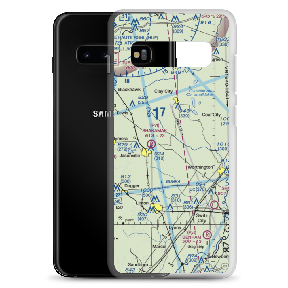 Careferre Acres Airport (8II1) VFR Sectional Samsung Case Samsung Galaxy S10+ model shown