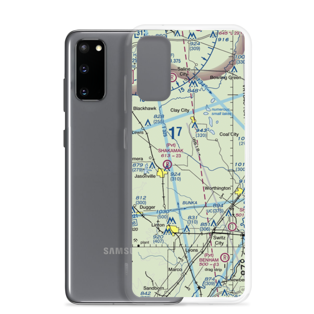 Careferre Acres Airport (8II1) VFR Sectional Samsung Case Samsung Galaxy S20 model shown