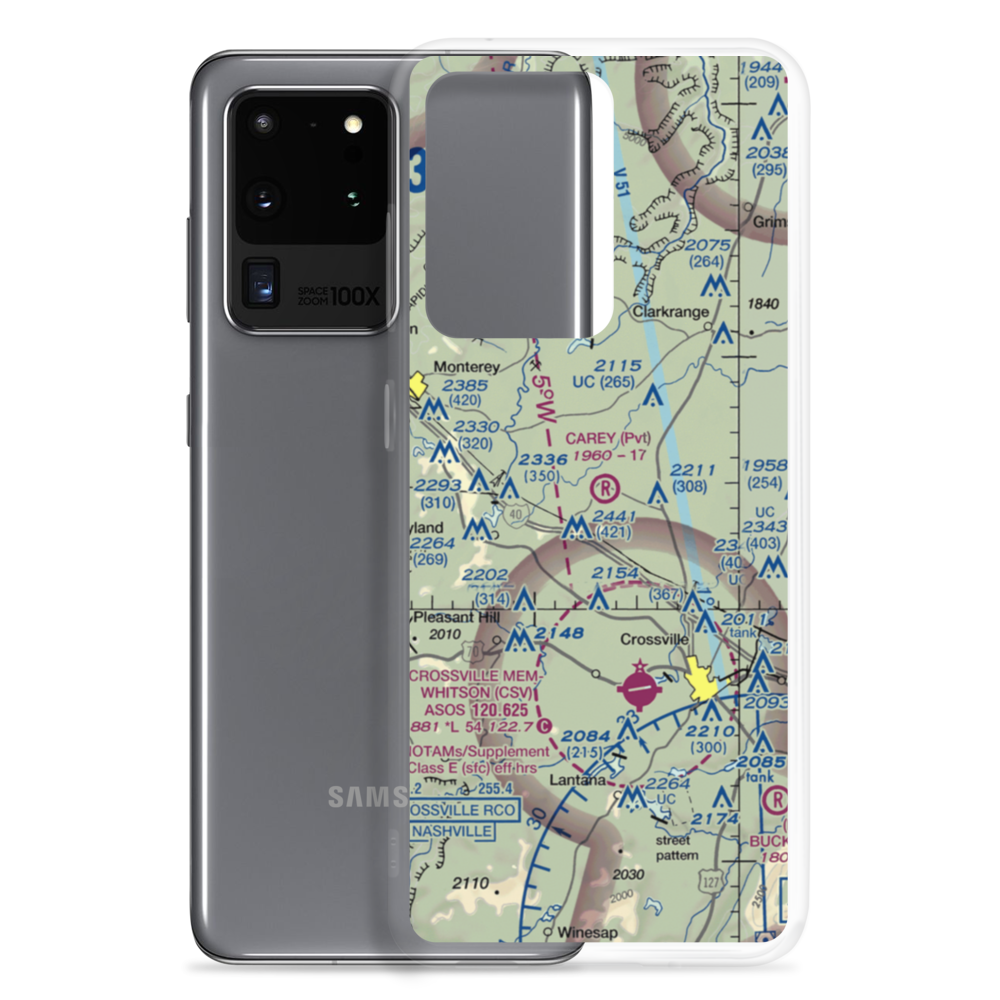 Carey Airport (TN56) VFR Sectional Samsung Case Samsung Galaxy S20 Ultra model shown
