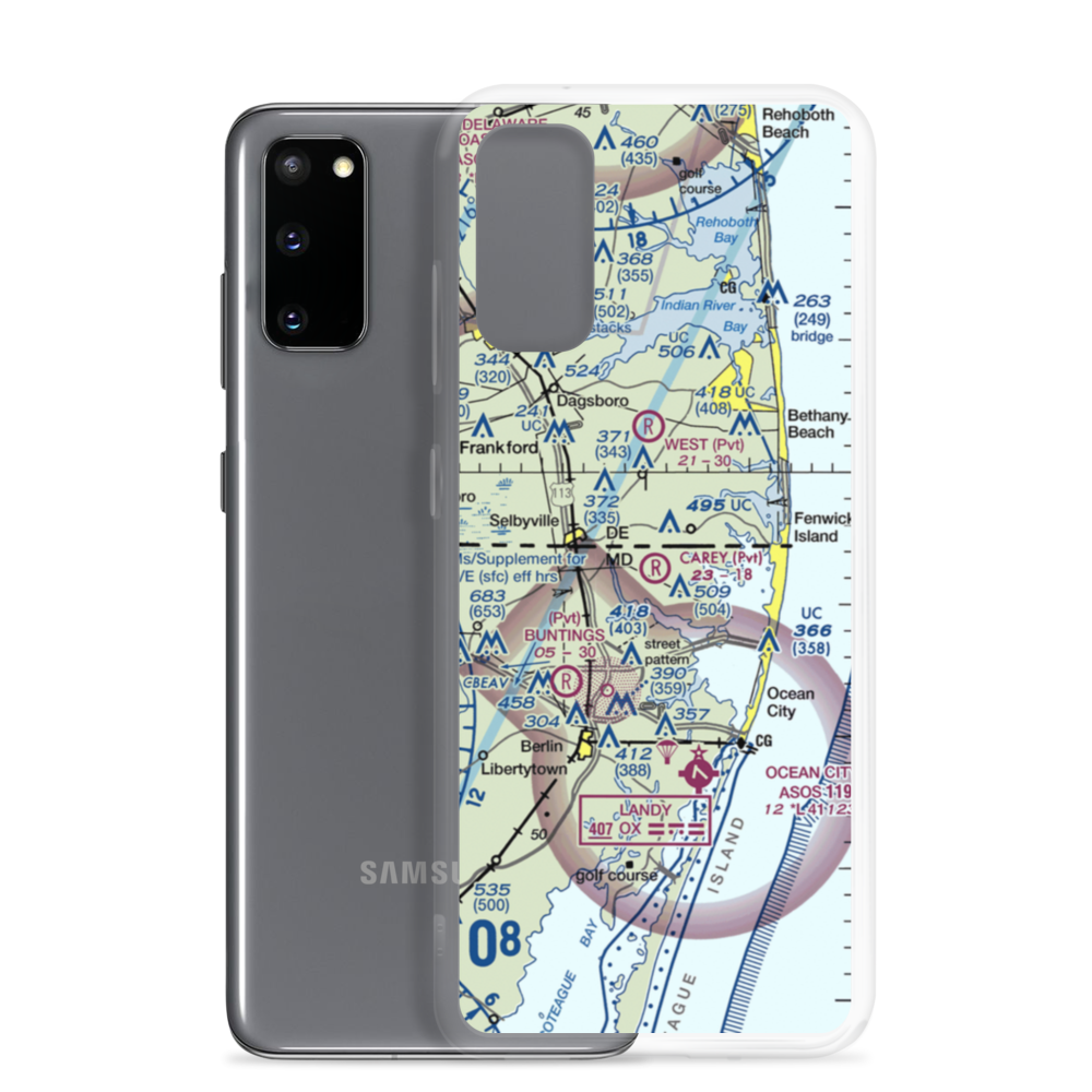 Carey Field (4MD3) VFR Sectional Samsung Case Samsung Galaxy S20 model shown