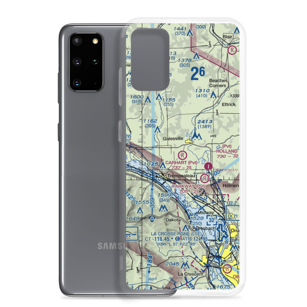 Carhart Farms Airport (4WI8) VFR Sectional Samsung Case Samsung Galaxy S20 Plus model shown