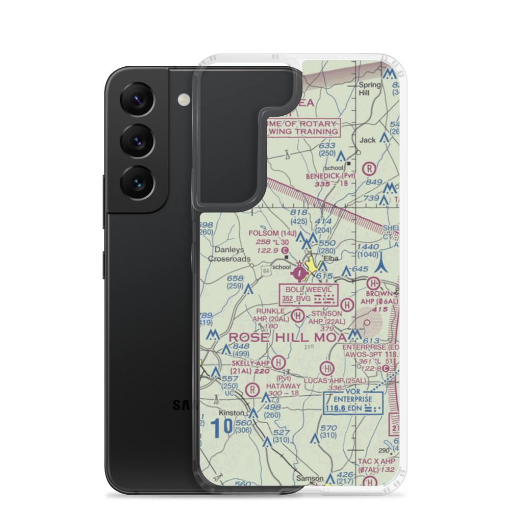 Carl Folsom Airport (14J) VFR Sectional Samsung Case Samsung Galaxy S22 model shown