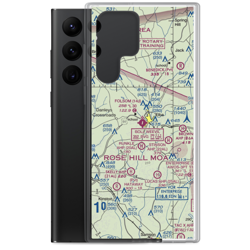 Carl Folsom Airport (14J) VFR Sectional Samsung Case Samsung Galaxy S22 Ultra model shown