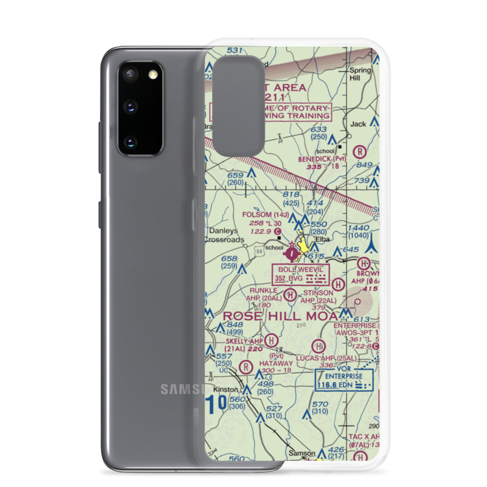 Carl Folsom Airport (14J) VFR Sectional Samsung Case Samsung Galaxy S20 model shown