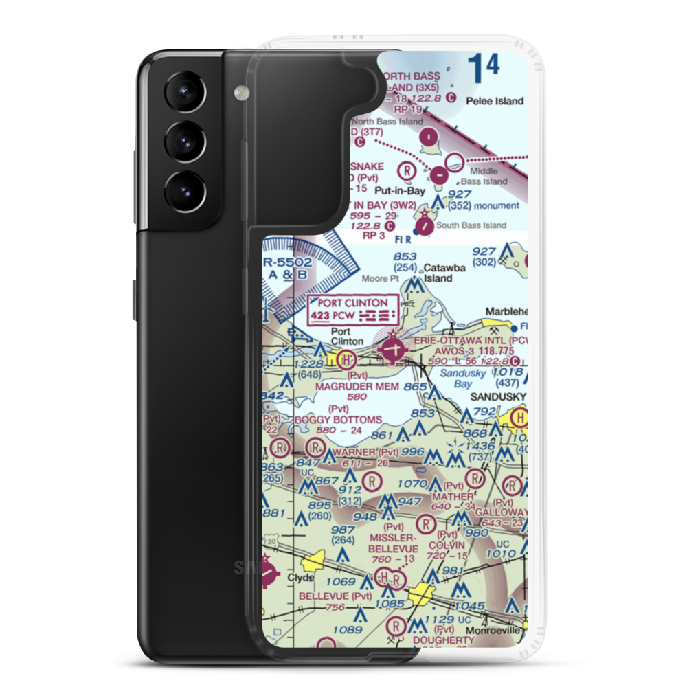 Carl R Keller Field (PCW) VFR Sectional Samsung Case Samsung Galaxy S21 Plus model shown