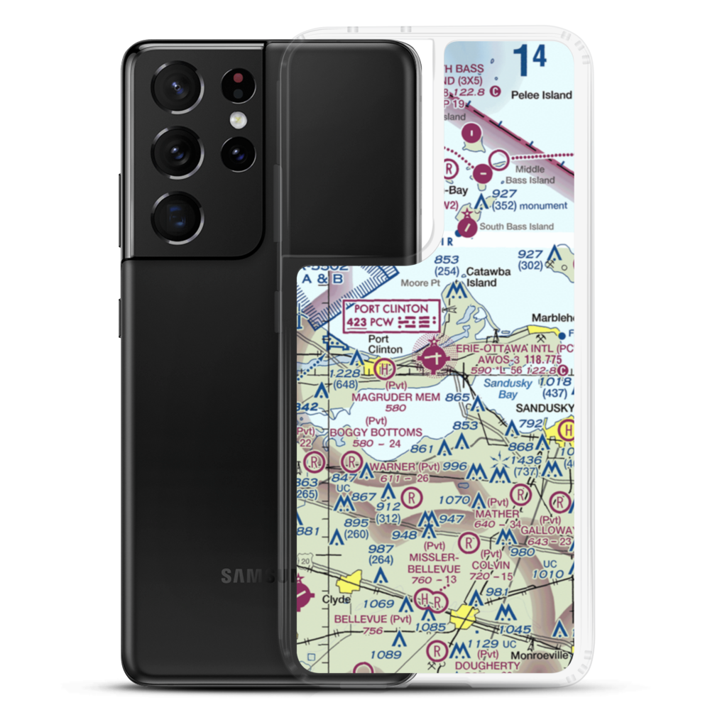 Carl R Keller Field (PCW) VFR Sectional Samsung Case Samsung Galaxy S21 Ultra model shown