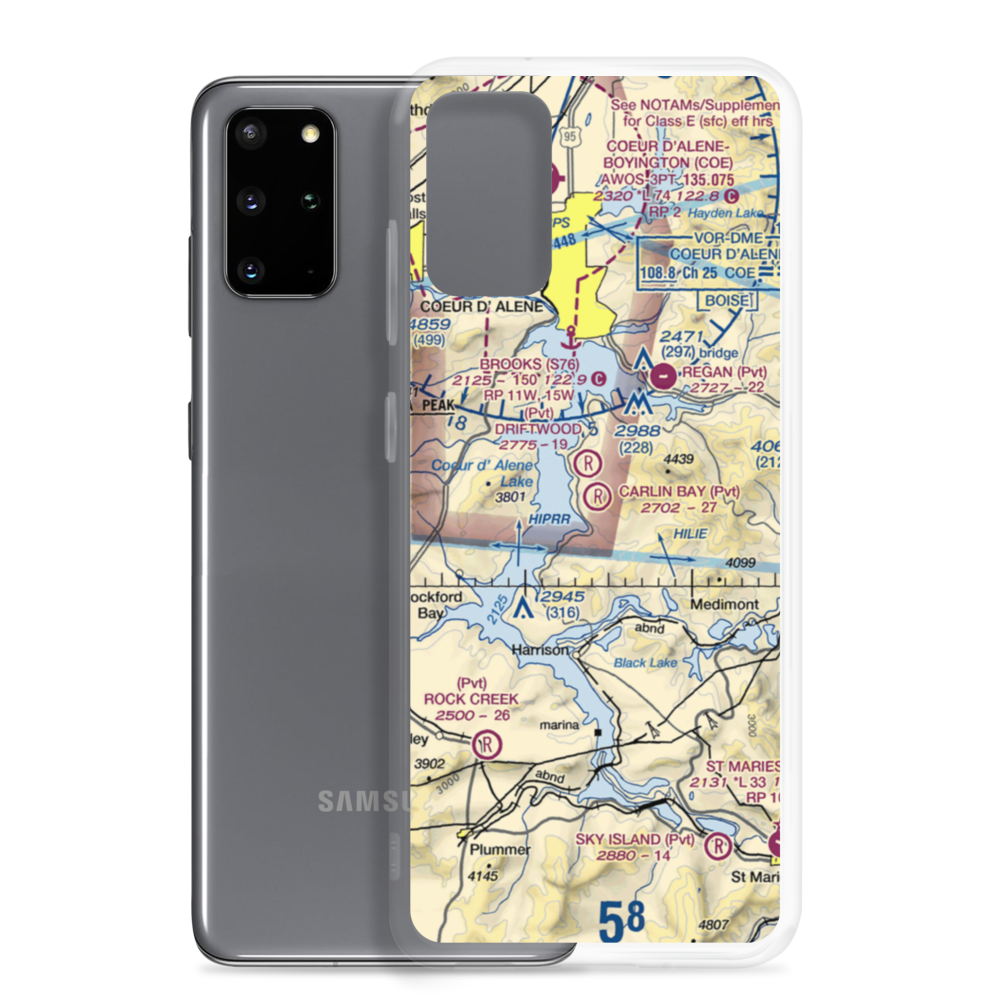 Carlin Bay Airport (ID43) VFR Sectional Samsung Case Samsung Galaxy S20 Plus model shown