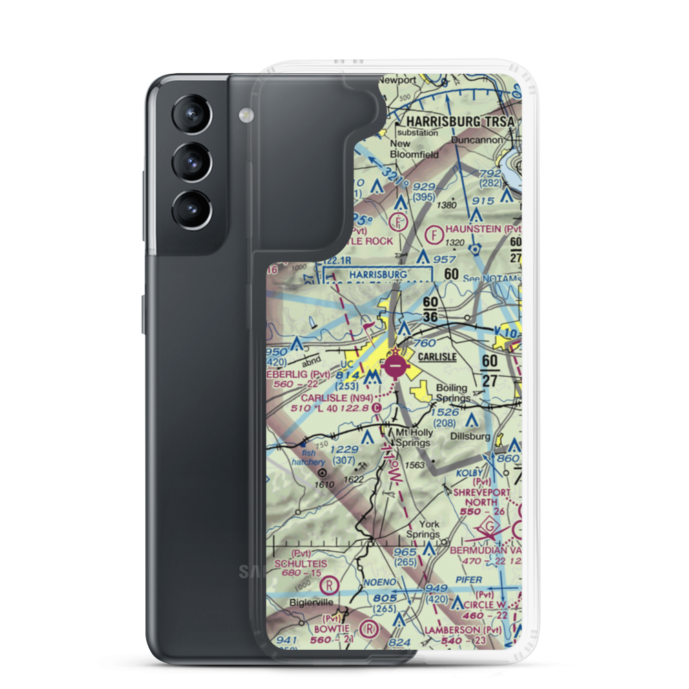 Carlisle Airport (N94) VFR Sectional Samsung Case Samsung Galaxy S21 model shown