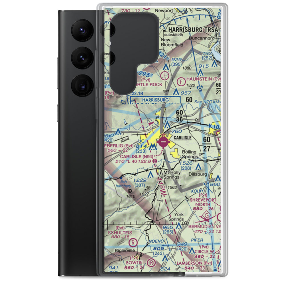 Carlisle Airport (N94) VFR Sectional Samsung Case Samsung Galaxy S22 Ultra model shown