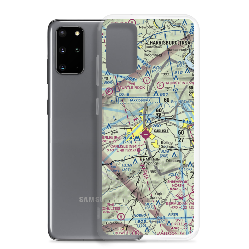 Carlisle Barracks Heliport (N95) VFR Sectional Samsung Case Samsung Galaxy S20 Plus model shown