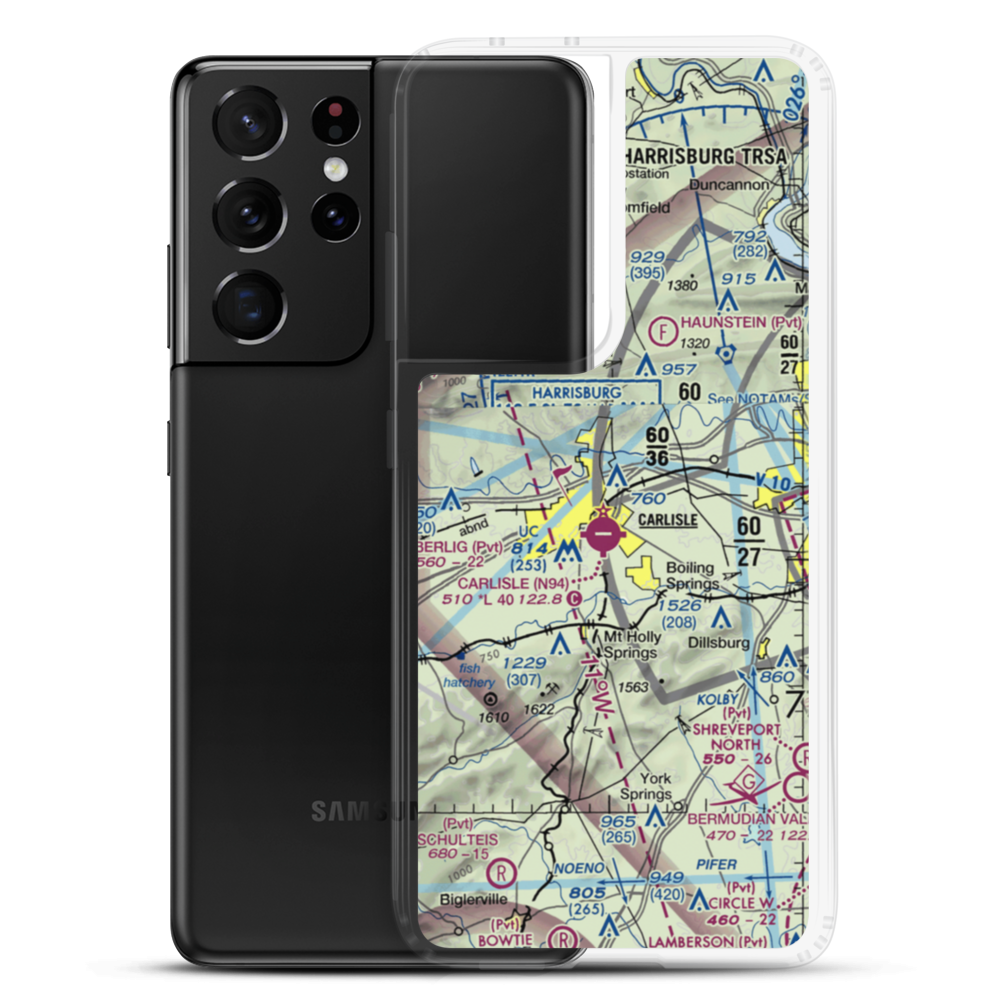 Carlisle Barracks Heliport (N95) VFR Sectional Samsung Case Samsung Galaxy S21 Ultra model shown
